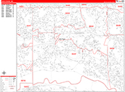 Eden Prairie  Wall Map Red Line Style